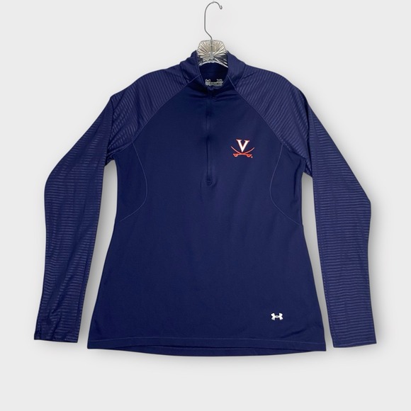 Under‎ Armour Heat Gear Virginia Cavaliers UVA 1/4 Zip Womens XL Semi-fitted - Picture 1 of 10